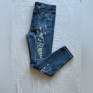 Wax Jean Women's Distressed Denim Jeans